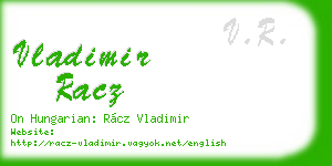 vladimir racz business card