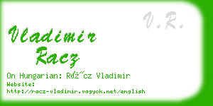 vladimir racz business card